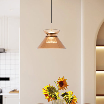 مصباح LED بتصميم الساعة الرملية المدبب المصنوع من الألومنيوم والأكريليك بتصميم بسيط وعصري لوضعه بجانب السرير 