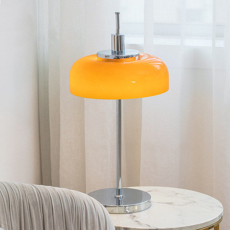 Nordic Vintage Orange Iron Glass 3-Light Table Lamp