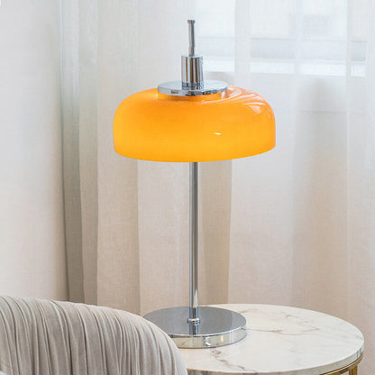 Nordic Vintage Orange Iron Glass 3-Light Table Lamp