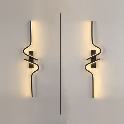 Contemporary Creative Strip Aluminum Silicon Gel LED Wall Sconce Lamp For Living Room