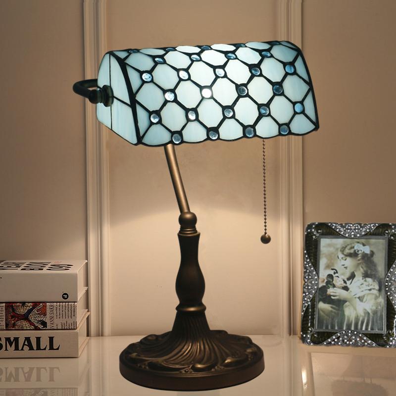 Vintage Creative Glass 1-Light Zipper Switch Table Lamp