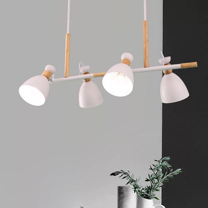 Modern Minimalist Dome Iron Metal 4-Light Island Light Chandelier For Dining Room
