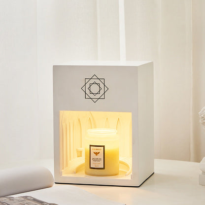 Modern Minimalist Square Resin 1-Light Melting Wax Table Lamp