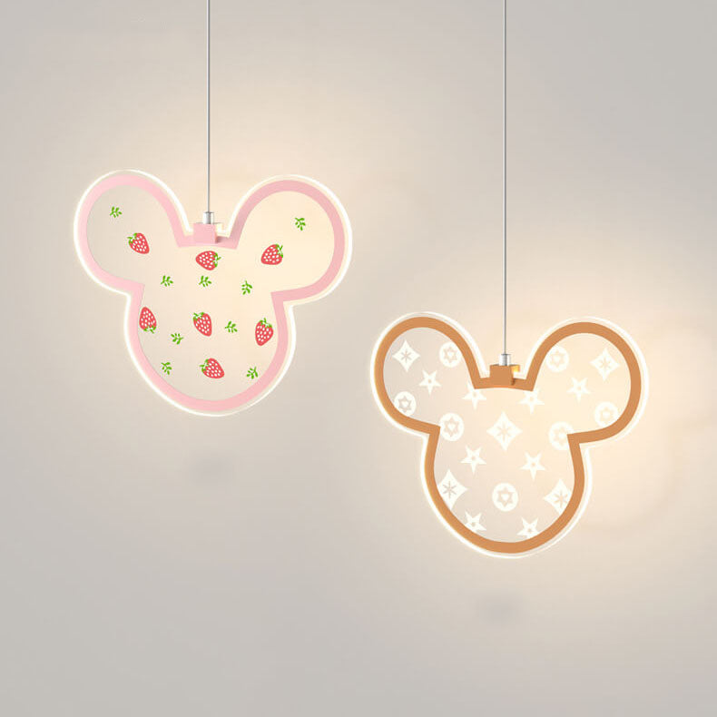 Nordic Cartoon Round Acrylic  Astronaut LED Pendant Light