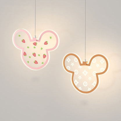 Nordic Cartoon Round Acrylic  Astronaut LED Pendant Light