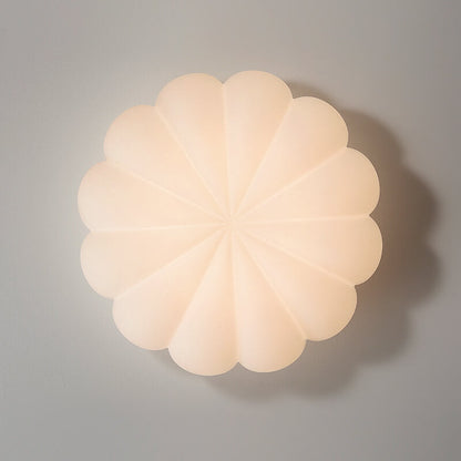 Contemporary Nordic PE Shade Kid's Flowers LED Flush Mount Ceiling Light For Bedroom