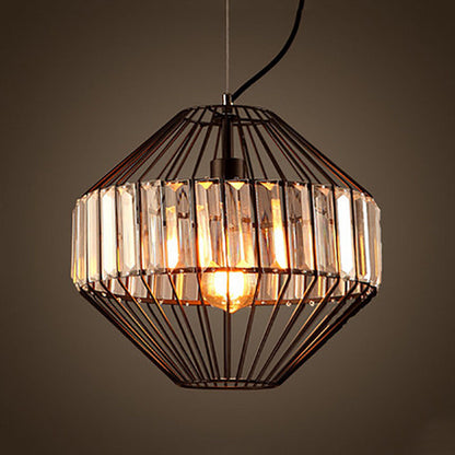 Industrial Personality Iron Cage Shaped 1-Light Pendant Light
