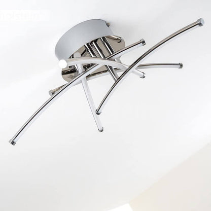 Modern Creative Cross-Line LED Semi-Flush Mount Ceiling Light