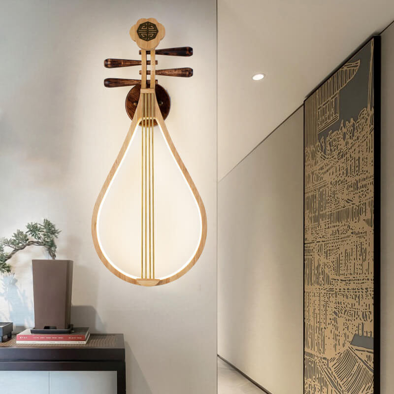 مصباح حائط LED بتصميم آلة البيبا الصينية الحديثة 