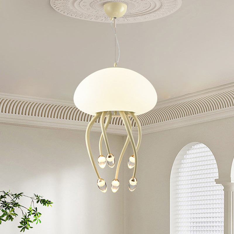 ثريات LED حديدية أكريليكية معاصرة على شكل قنديل البحر لغرفة النوم 