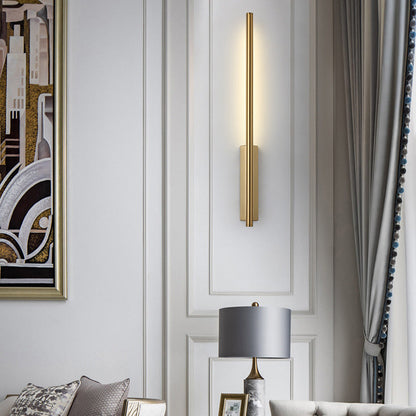 مصباح حائط LED من النحاس بتصميم عصري بسيط لغرفة المعيشة 