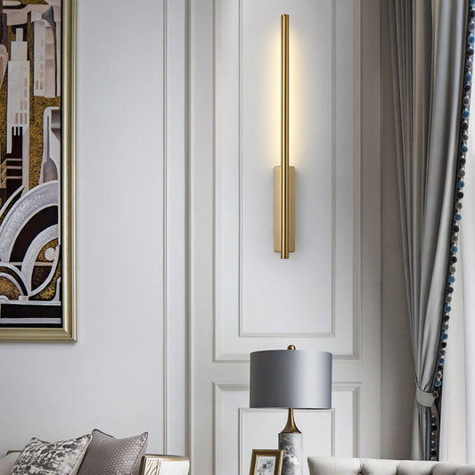 مصباح حائط LED من النحاس بتصميم عصري بسيط لغرفة المعيشة 