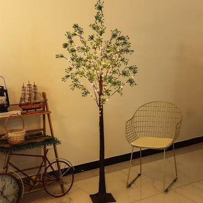Modern Art Deco Waterproof Copper PP Tree USB LED Standing Floor Lamp For Bedroom