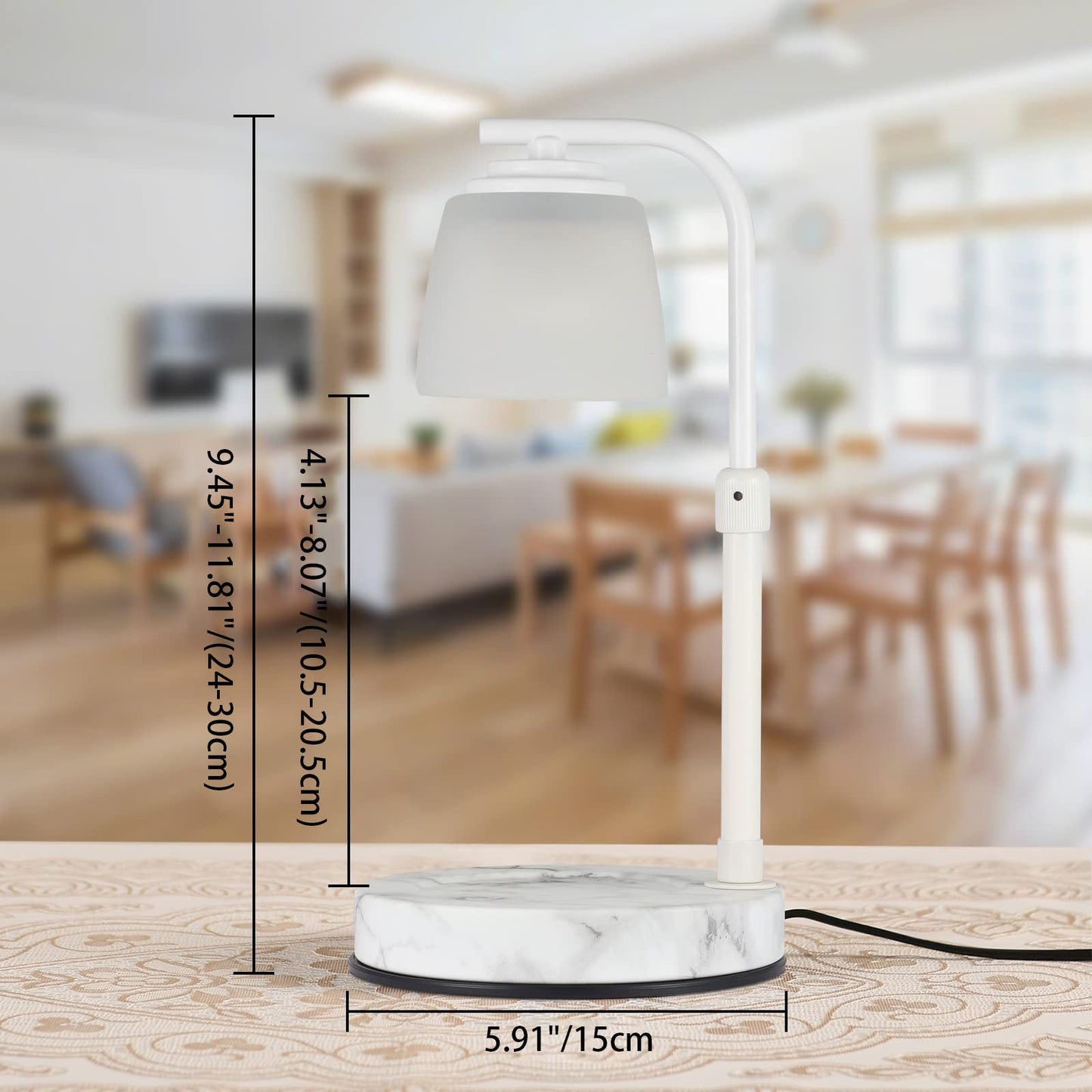 Modern Minimalist Lifting Solid Wood Cylinder 1-Light Melting Wax Table Lamp