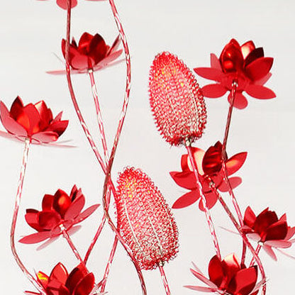 European Style Vase Flower Design Aluminum LED Standing Floor Lamp