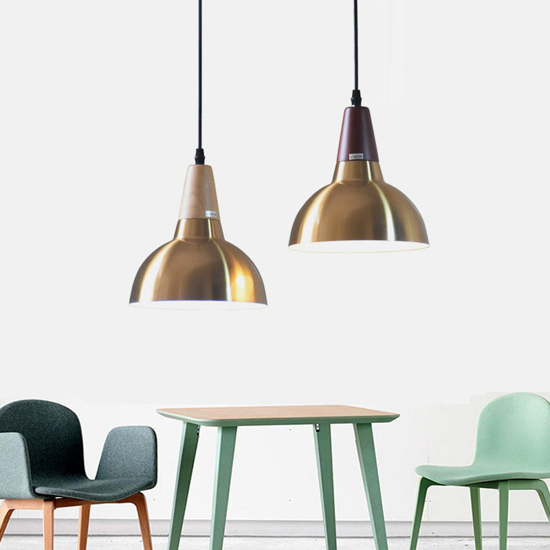Contemporary Simplicity Iron Semicircle Shade 1-Light Pendant Light For Living Room