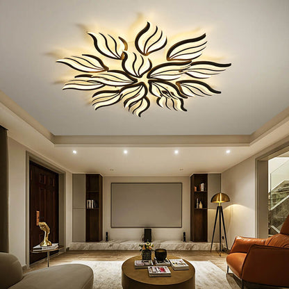 Modern Creative Personality Acrylic Flower Shape LED Semi-Flush Mount Ceiling Light
