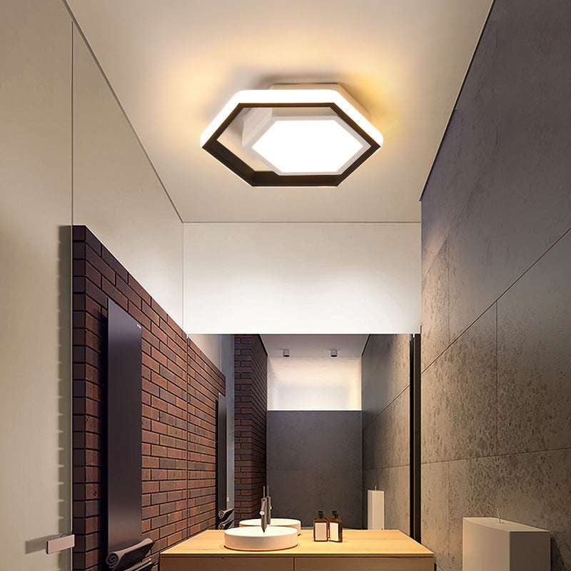 مصباح سقف LED بتصميم هندسي سداسي الشكل بتصميم حديث وبسيط 