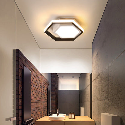 مصباح سقف LED بتصميم هندسي سداسي الشكل بتصميم حديث وبسيط 
