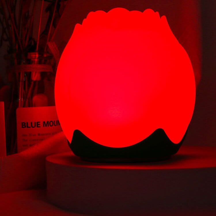 Creative Rose Silicone Pat USB Atmosphere LED Night Light Table Lamp