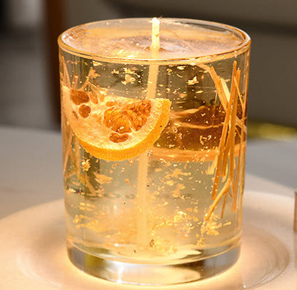 European Retro Wooden Base Glass 2-Light LED Melting Wax Table Lamp