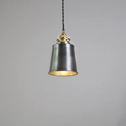 Industrial Minimalist Iron Dome Geometry Silver Copper 1-Light Pendant Light