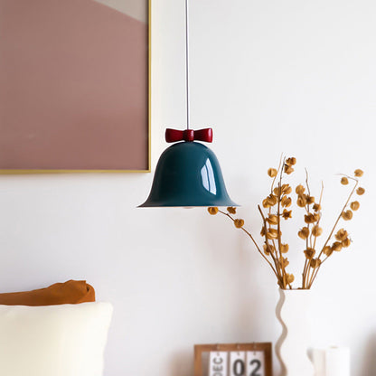Modern Minimalist Bow Bells Iron 1-Light Pendant Light For Bedroom