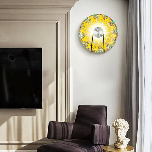 مصباح حائط LED دائري من الحديد المطاوع الصيني بتصميم عتيق 