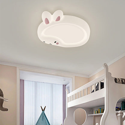 モダンアールデコ バニーベア PC アイアン LED フラッシュマウント シーリングライト 寝室用
