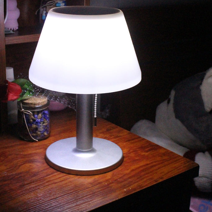 Solar Powered Modern Cone Induction Waterproof LED Table Lamp