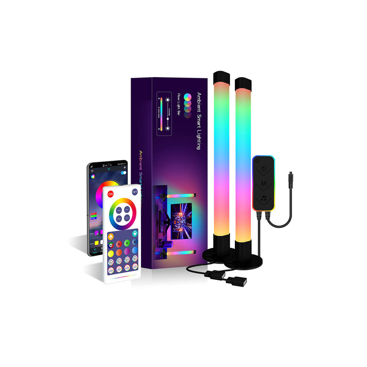 Creative Gaming Desktop Bluetooth APP Remote Control LED Desktop Ambient Table Lamp