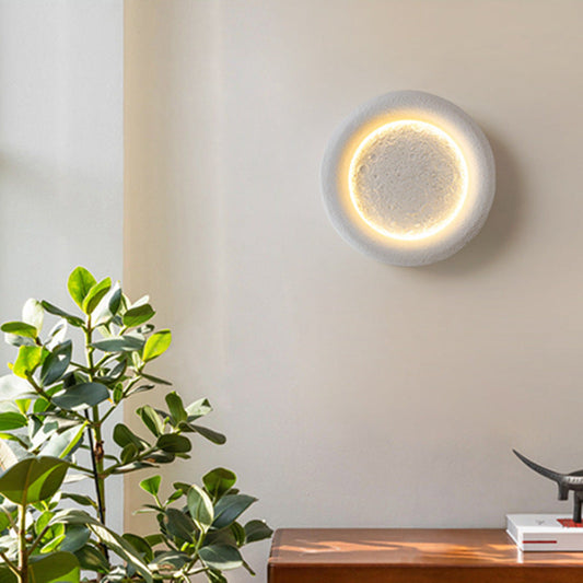 مصباح حائط LED دائري إسمنتي إبداعي حديث على شكل قمر 