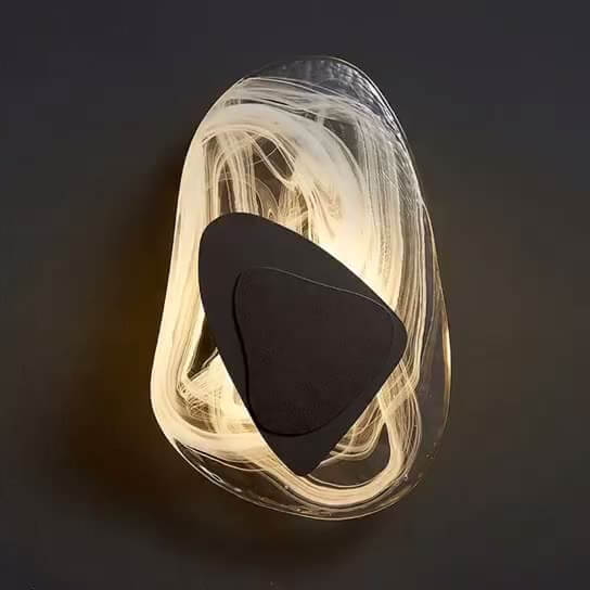 مصباح حائط LED بيضاوي الشكل بتصميم عصري إبداعي، مزود بضوء واحد 