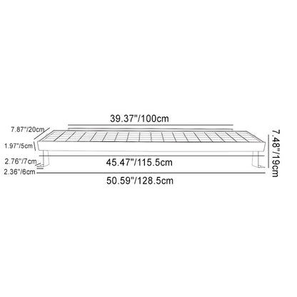 Contemporary Industrial Waterproof Solar Line Contour Light Rectangle Aluminum LED Outdoor Light For Garden