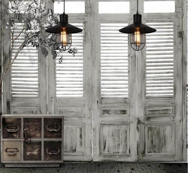 Black Cage Iron Lampshade 1-Light Single Bell Pendant Light
