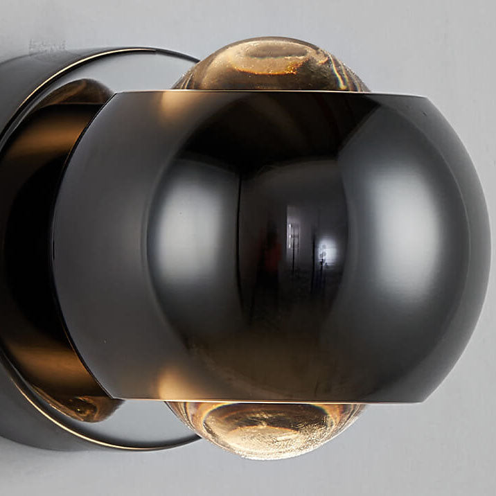 Modern Minimalist Solid Color Round Rotatable Iron Aluminum COB LED Wall Sconce Lamp