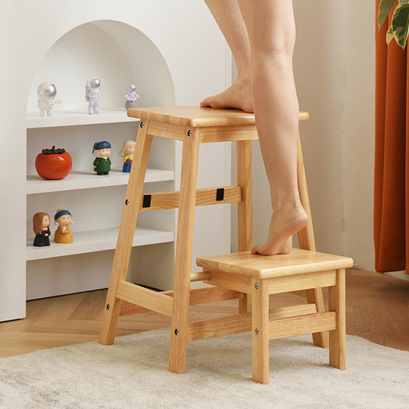 Moderner minimalistischer rechteckiger Barhocker aus Holz mit Fußstütze, ohne Rückenlehne und Armlehnen für das Esszimmer 