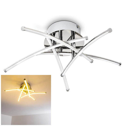 Modern Creative Cross-Line LED Semi-Flush Mount Ceiling Light