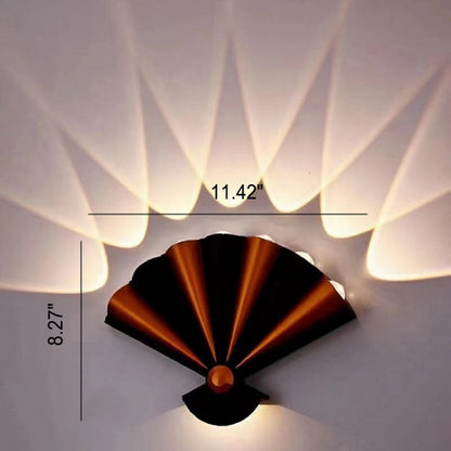مصباح حائط LED مقاوم للماء من الألومنيوم بتصميم مروحة إبداعي عصري 
