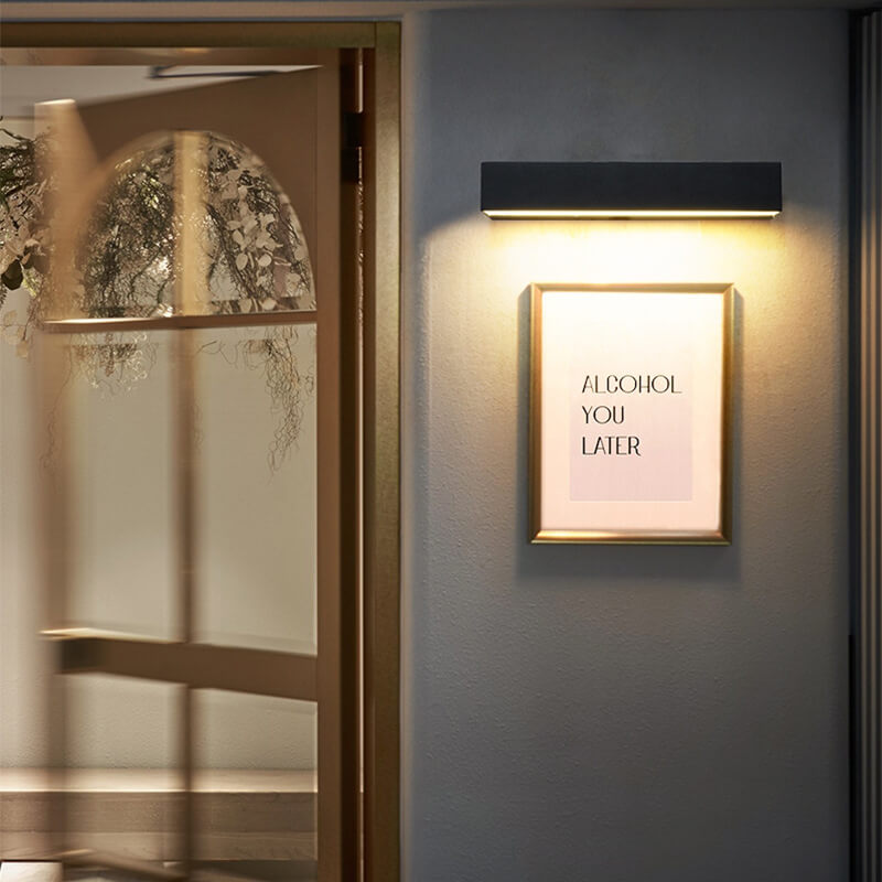 Minimalist Outdoor Waterproof One-Line Rectangular LED Waterproof Wall Sconce Lamp