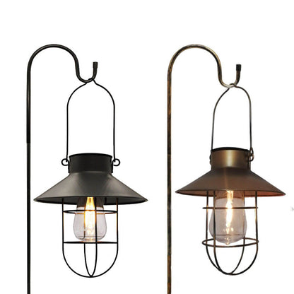 European Retro Waterproof Metal Solar Outdoor Shepherd Hanging Light