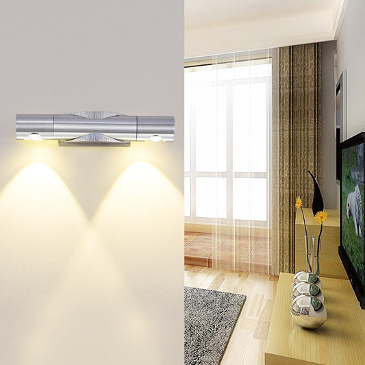 مصباح حائط LED من الألومنيوم بزاوية قابلة للتعديل بتصميم أسطواني بسيط عصري لغرفة النوم 