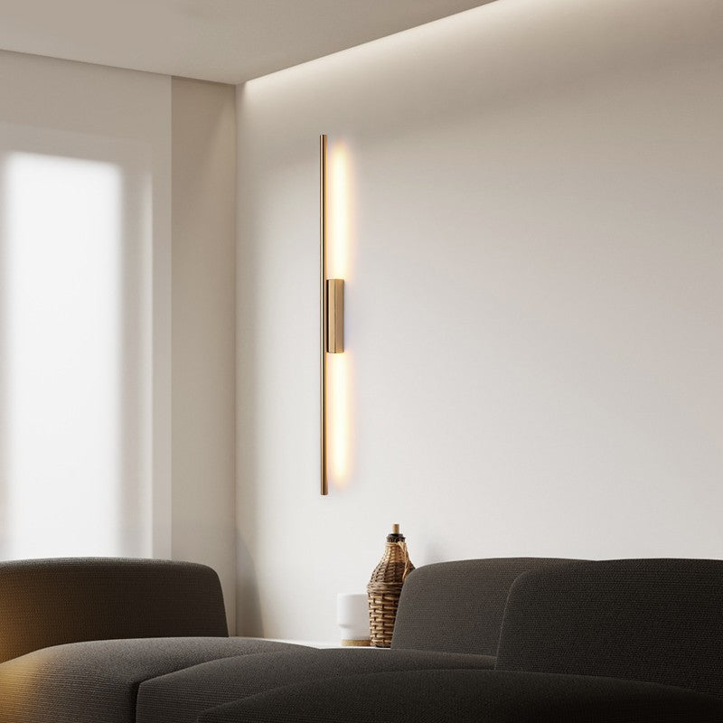 مصباح حائط LED من النحاس بتصميم عصري بسيط لغرفة المعيشة 