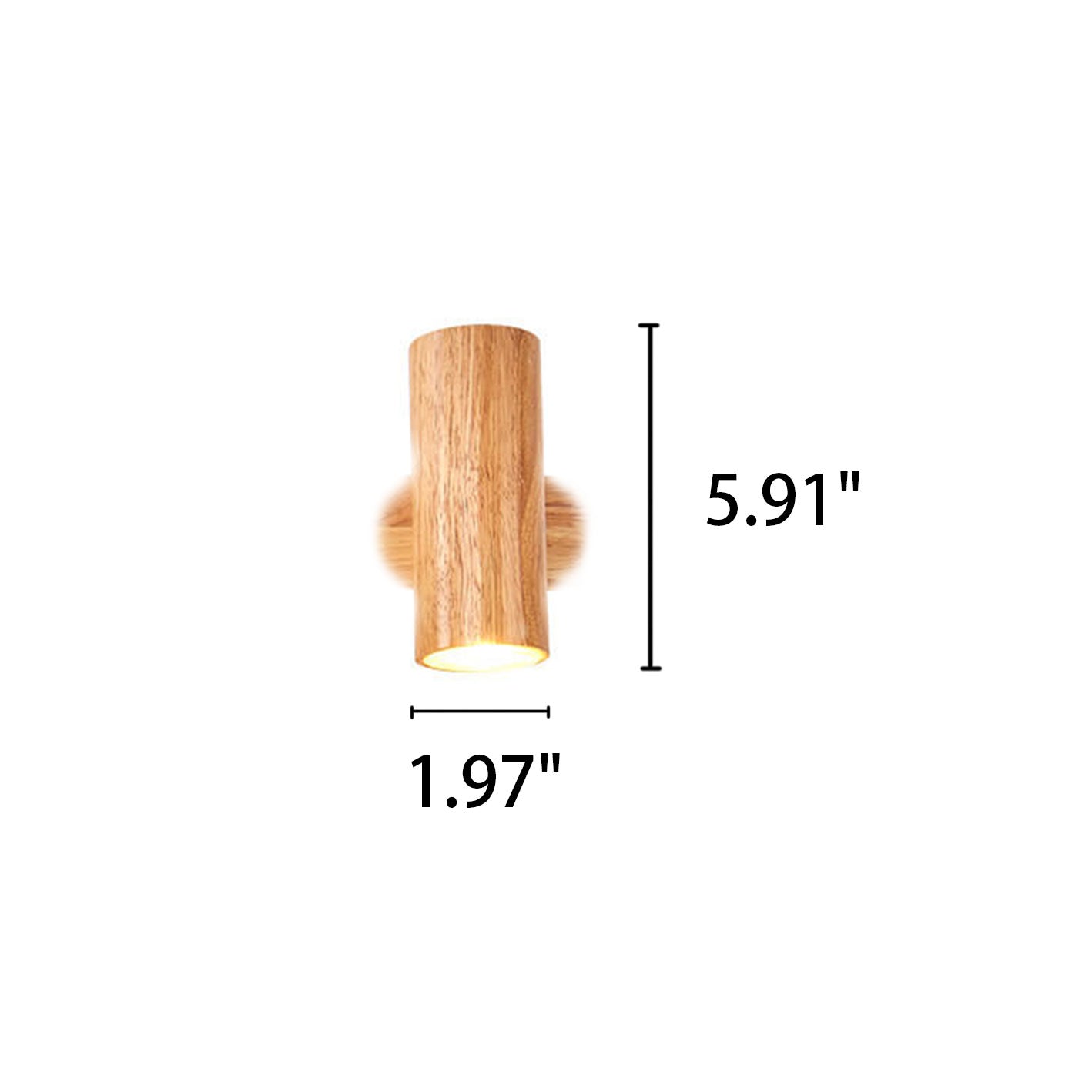 Modern Minimalist Wood Track Spotlight 1/2/3 Light Wall Sconce Lamp