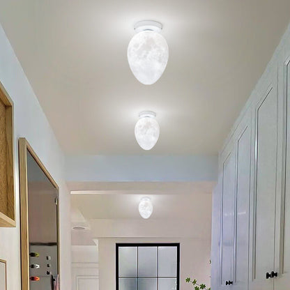 Nordic Creative Egg Design 1-Light Semi-Flush Mount Ceiling Light