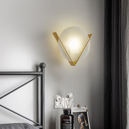 مصباح حائط LED دائري الشكل على شكل حرف V فاخر معاصر للممر 