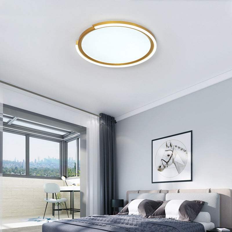 Modern Minimalist Disc Iron Acrylic Aluminum LED Flush Mount Ceiling Light