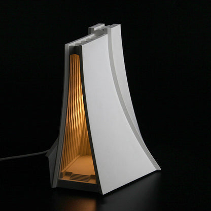 Contemporary Scandinavian Triangle Concrete LED Table Lamp For Bedroom