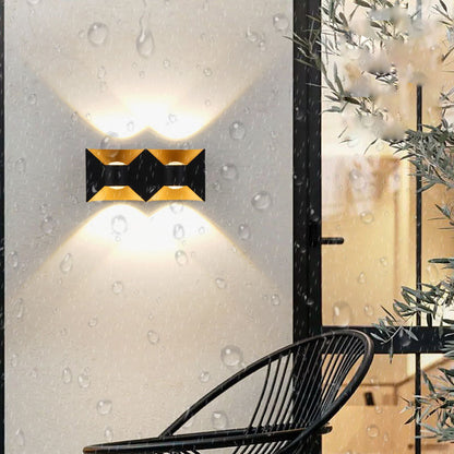 Contemporary Simplicity Waterproof Aluminum Square LED Wall Sconce Lamp For Outdoor Patio