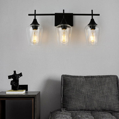 Industrial Simple Wine Glass Iron 2/3 Light Wall Sconce Lamp